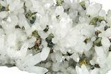 Quartz Crystal Cluster with Golden Chalcopyrite - China #205525-3